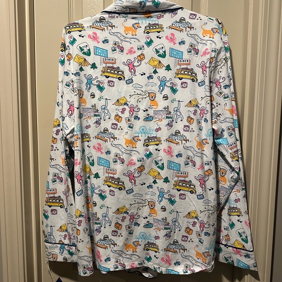 Roller Rabbit x Target Pajama Set with Colorful Camping Roadtrip Print - Picture 4 of 5